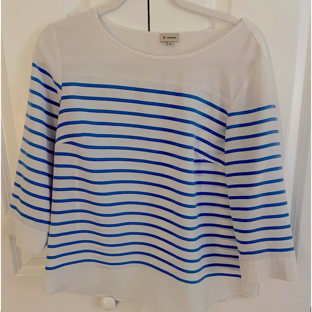 Blue & White Blouse